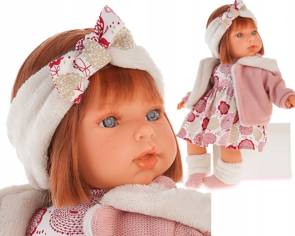 Кукла Валентина в розовом 37 см., озвученная, говорит мама и папа, смех  